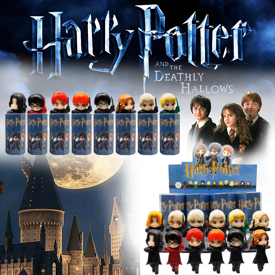 Caja ciega de Harry Potter, colección de dibujos animados de Anime, figuras bonitas, adornos, muñeca, decoración de caja sorpresa de Navidad para niños