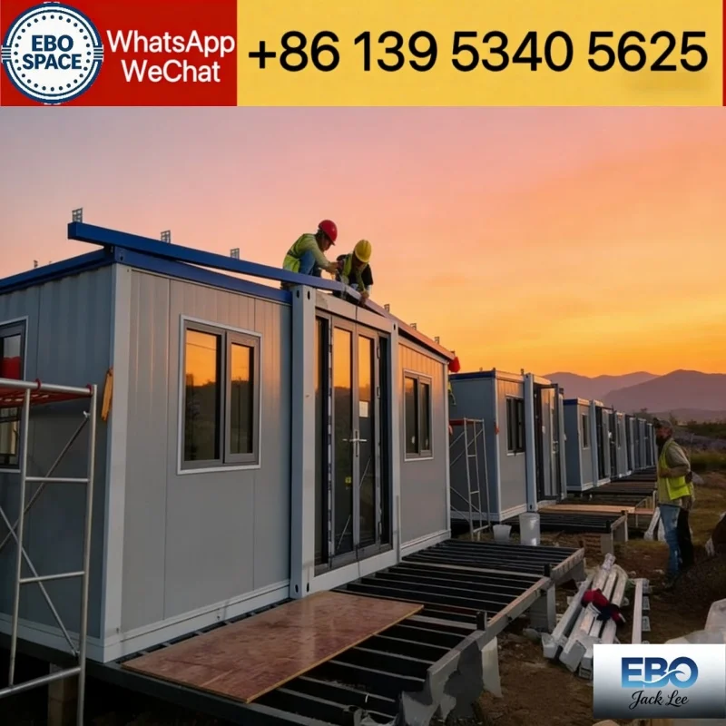 EBO Expandable Container House Light steel structure quick construction low-cost prefabricated house