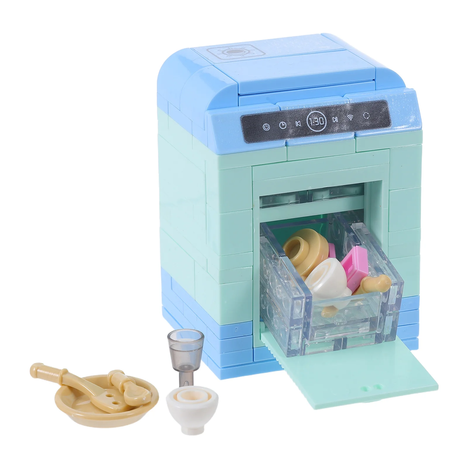 

Миниатюрная посудомоечная машина, мини-посудомоечная машина, кукольный домик, кухонный аксессуар, реалистичный игровой набор, подарок на праздник, день рождения