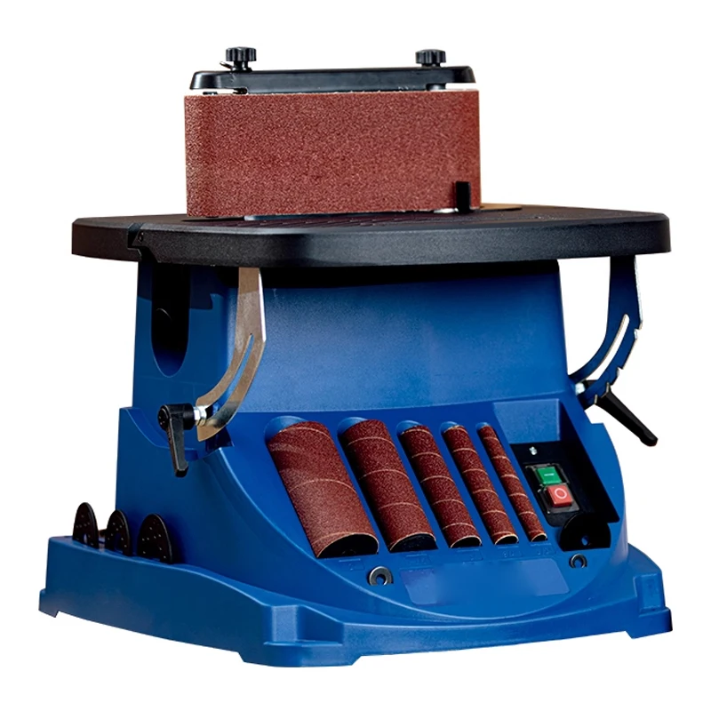 Machine professionnelle de ponçage d'arbre de table pour le travail du bois, meule à bande, meulage, polissage, meuleuse d'élimination de la rouille