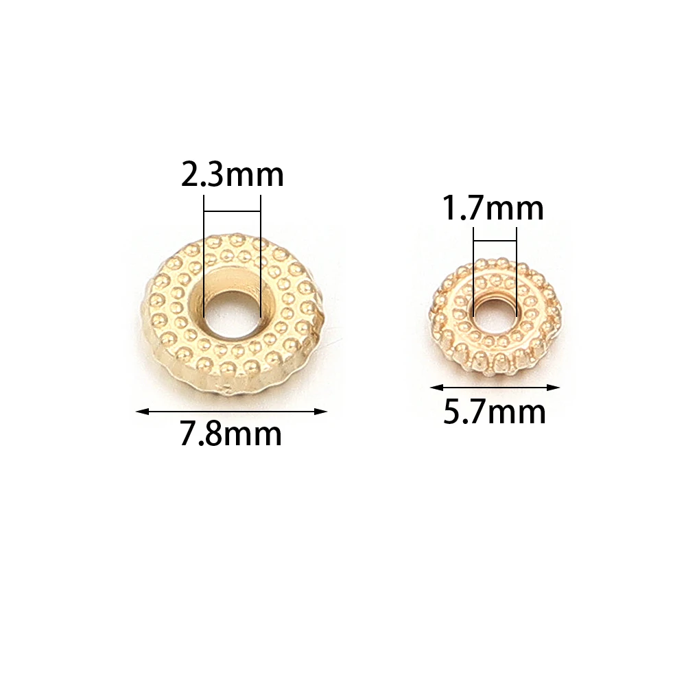 200 pz/lotto CCB Cerchio Perline Allentate Del Distanziatore Piatto Rotondo Foro Grande Perline Per La Produzione di Gioielli FAI DA TE Collana Del Braccialetto Accessori