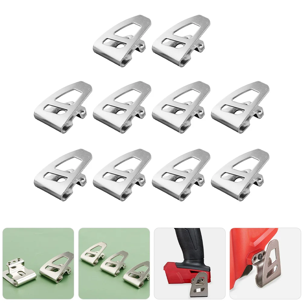 

10pcs Impact Cordless Power Cordless Clip Hook Drill Power Tool Hook Clips Drill Belt Clip Tool Belt Accessories
