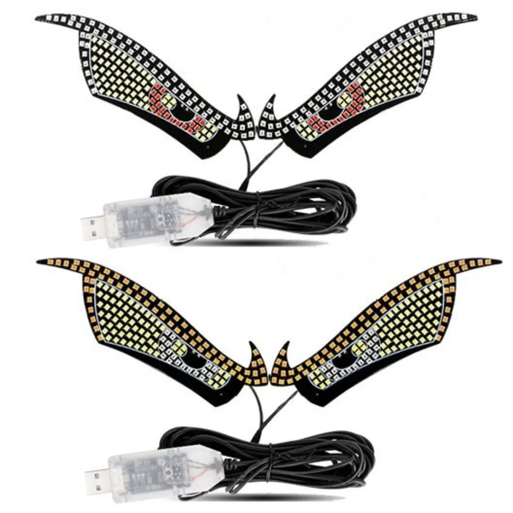 

Creative RGB Dynamic Truck Devil Eyes Light LED Display Multi-Mode LED Windshield Display USB 5V Demon Eye Light Car Decor