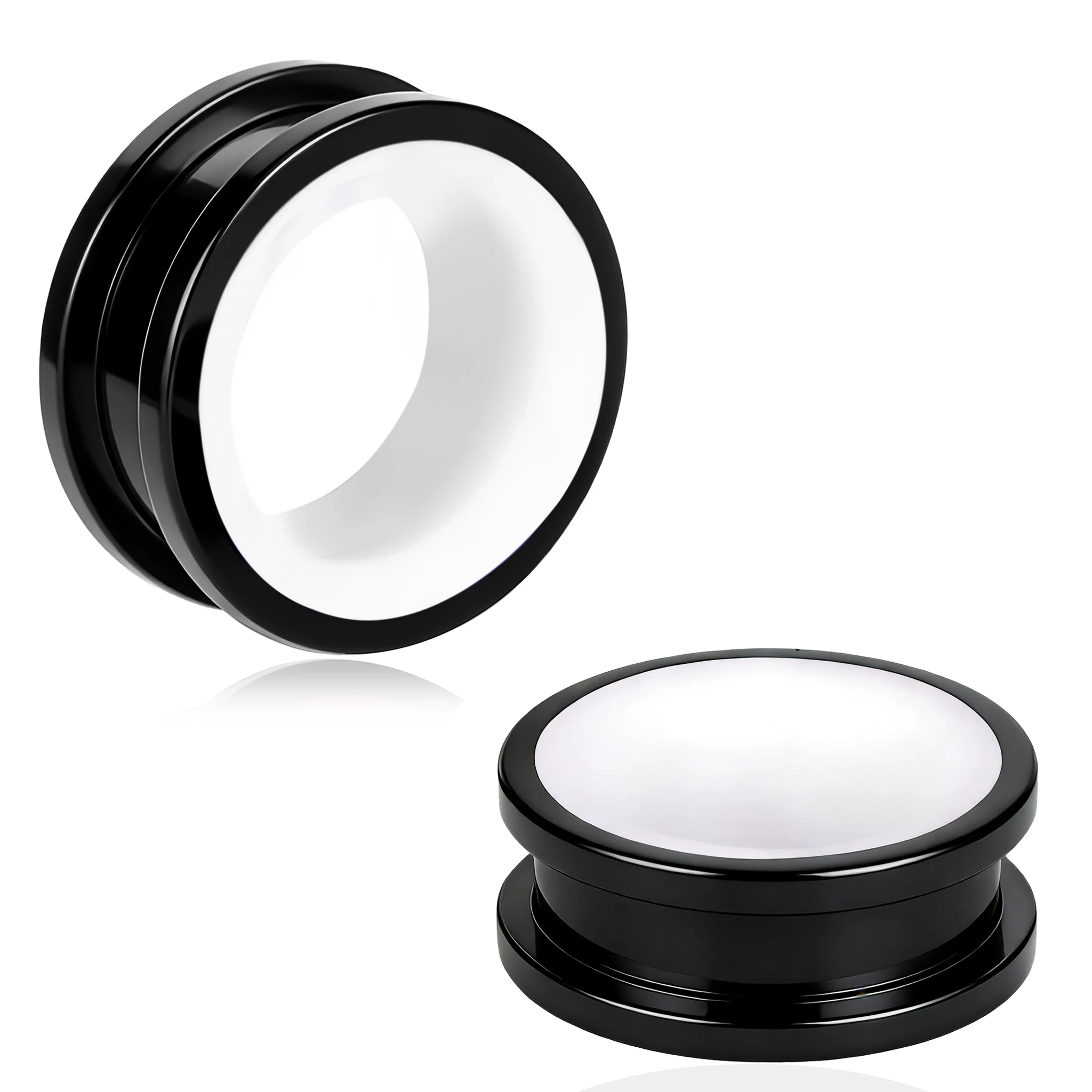 Stainless Steel Ear Tunnels, 2PCS Set