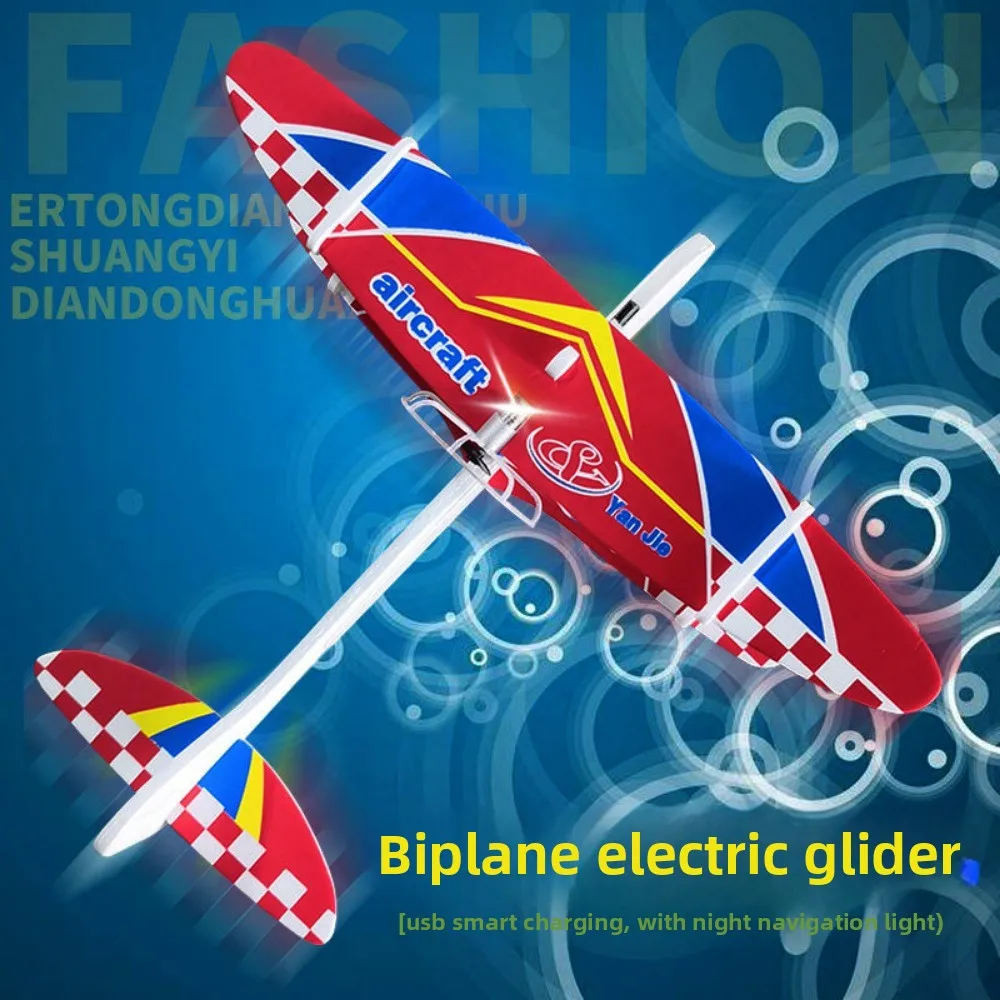 with LED Light Outdoor Electric Foam Glider Popular Multistyles Hand Airplanes Capacitor Ligthweight Aircraft Plane Model