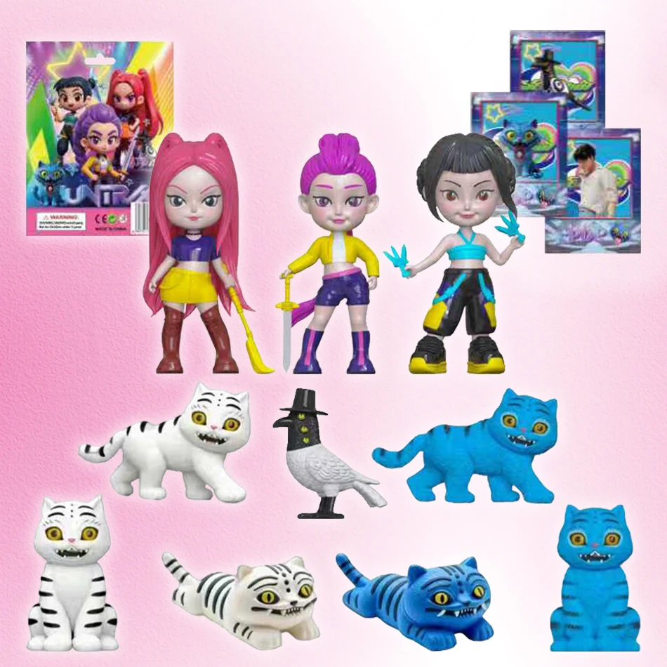 

Аниме-фигурки Q-версии Huntrix Girls Rumi Mira Zoey Tiger: коллекционная игрушка, статуэтка для декора стола, украшение, детский рождественский подарок