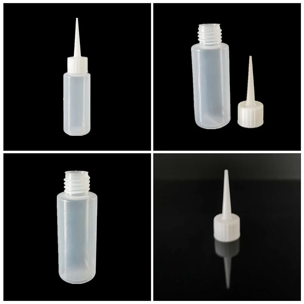 

8pcs Refillable Plastic Squeeze Bottle 50Ml Pointed Mouth For Beauty Seam Oil Adhesive Essential Motor Perfume Lubricant Sealant