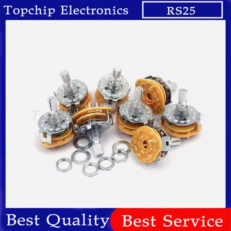 2 قطعة RS25 الفرقة التبديل 1P11T 2P4T 2P5T 2P6T 3P3T 3P4T 4P3T جبل مفتاح دوار محدد الفرقة مفتاح مقبض الفرقة مفاتيح