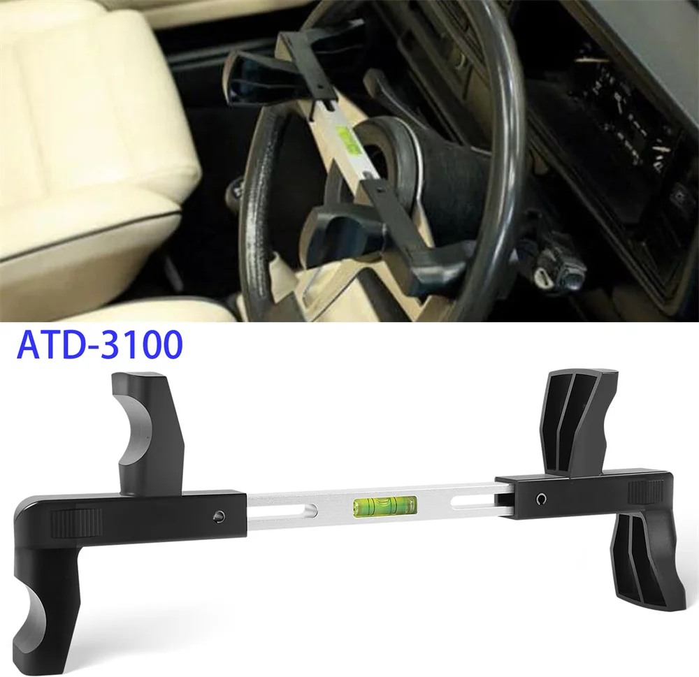 ATD-3100 Herramienta de alineación de nivel de volante/Herramienta de barra para camión de furgoneta de coche de pasajeros con diámetro interno del volante. 270-340 mm