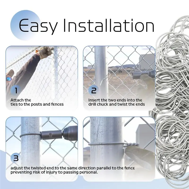 BAAG-Steel Fence Ties T-Post Metal Fence Wire Fast Chain Link A