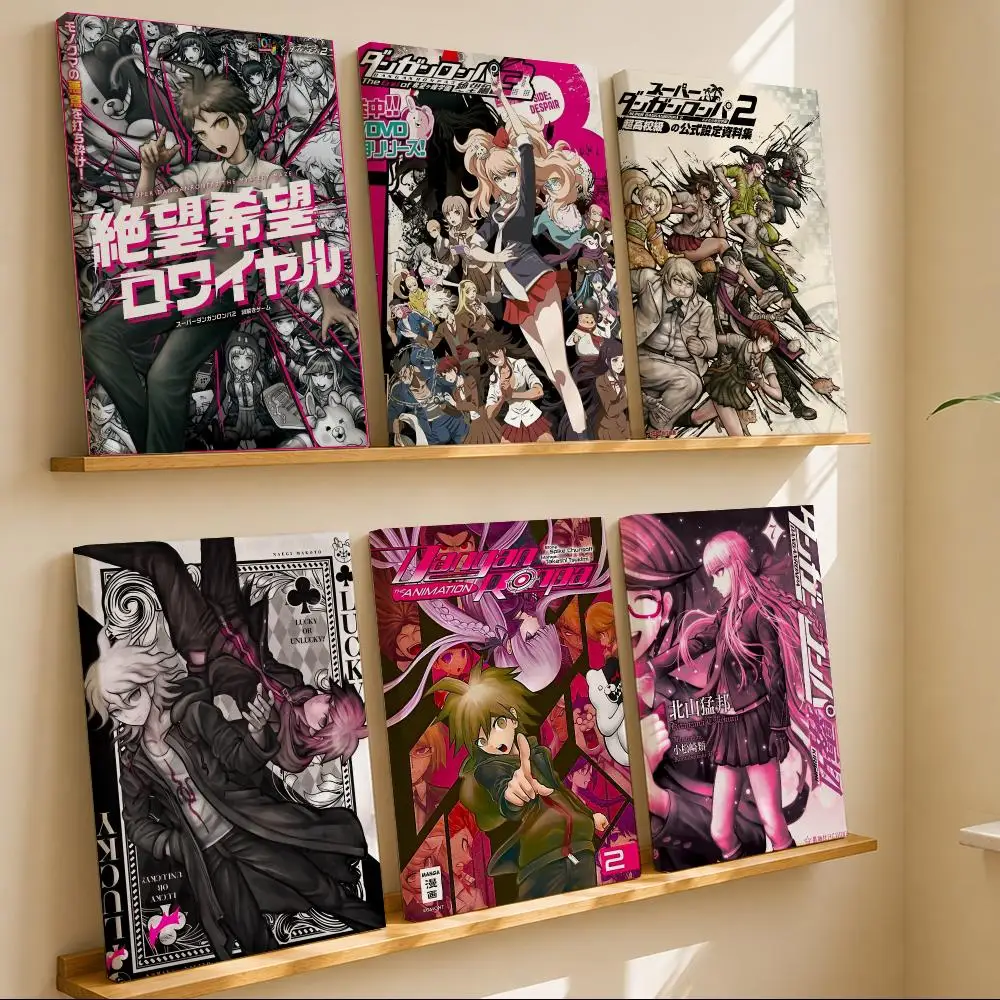 Mystery Anime Game D-Danganronpa Framed Wall Painting Canvas Art Poster with Solid Wood Frame for Living Room Home Decor
