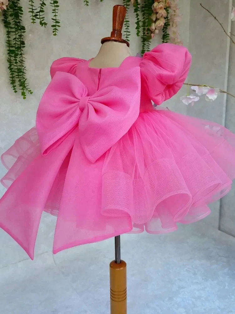 Luxurious and Elegant Flower Girl Princess Dress Mesh Formal Christmas Fluffy Dress Lolita Butterfly Girl Birthday Party Dress