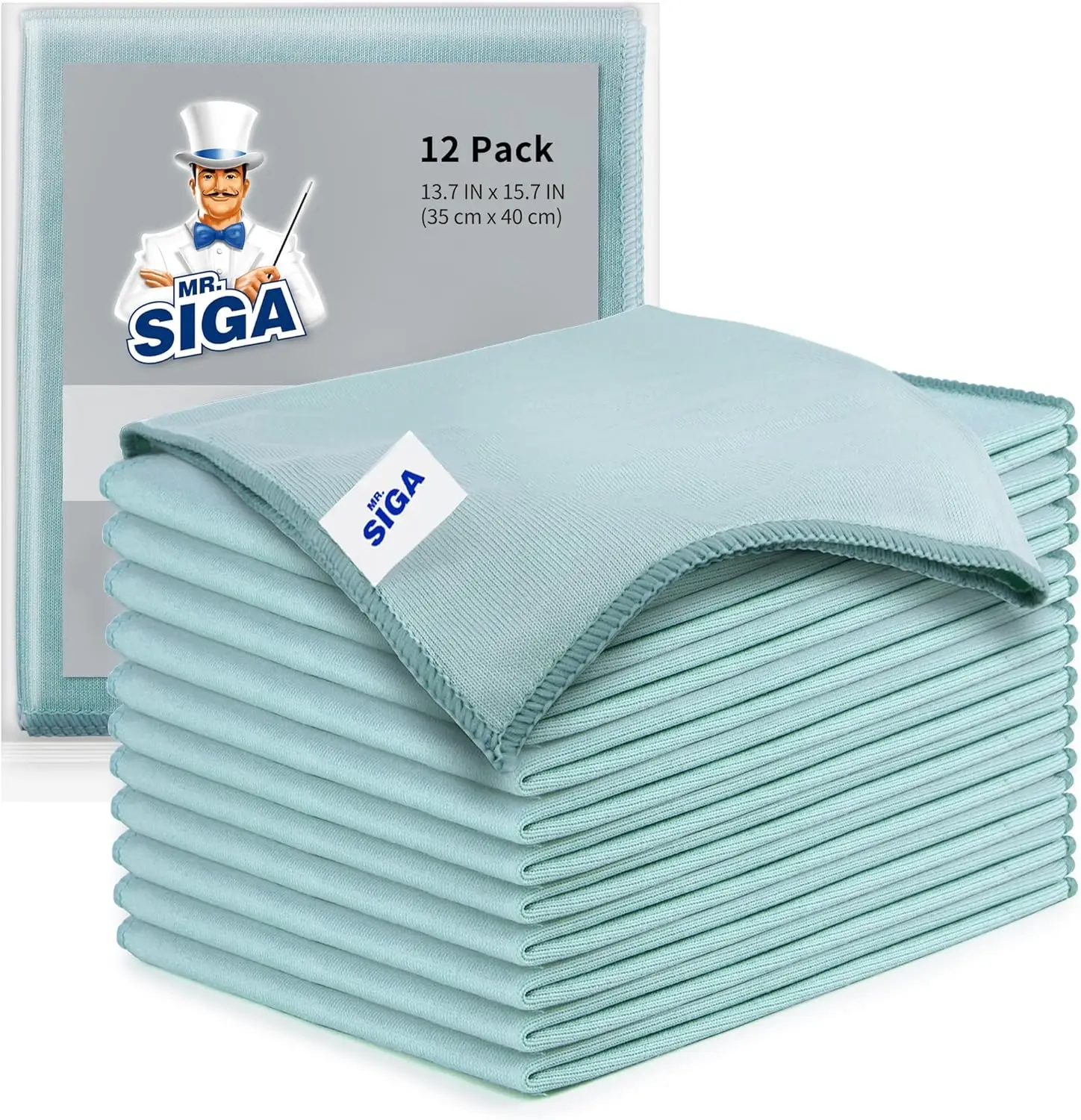 

Ultra Fine Microfiber Cloths for Glass, Pack of 12, 35x40cm Scratch-Free Cleaning