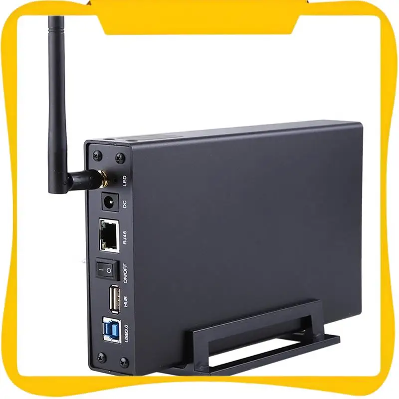 

Blueendless BS-U35WF 300Mbps USB 3.0 Wi-Fi Streaming Server 3.5" External Hard Drive HDD Enclosure &File Server &AP & USB Wifi S
