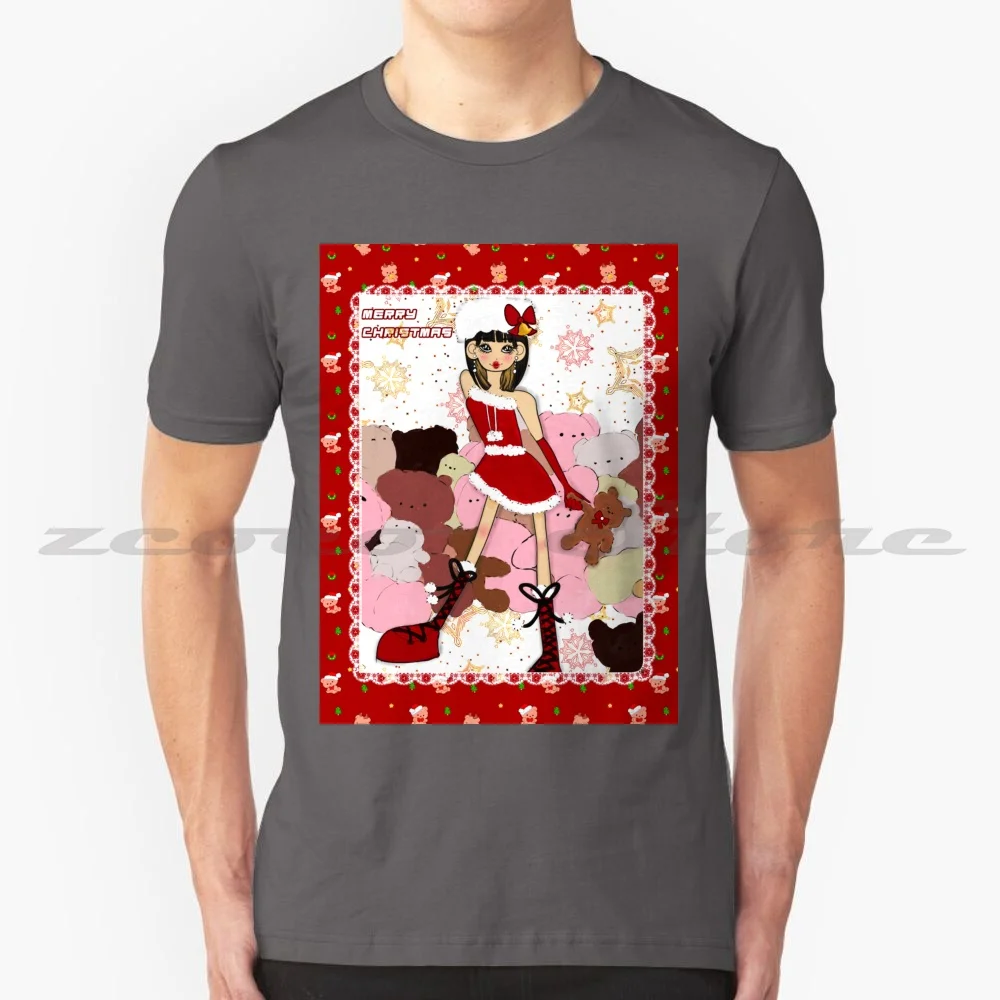 Merry Christmas T-Shirt 100% Cotton Comfortable High-Quality Chaewon Lesserafim Christmas