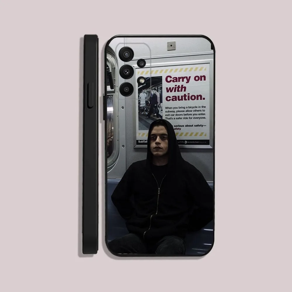 Mr R-Robot Fsociety  Phone Case For Samsung S24,23,22,30,21,10,9,Ultra,Plus,Lite,FE,5G Black Soft Case