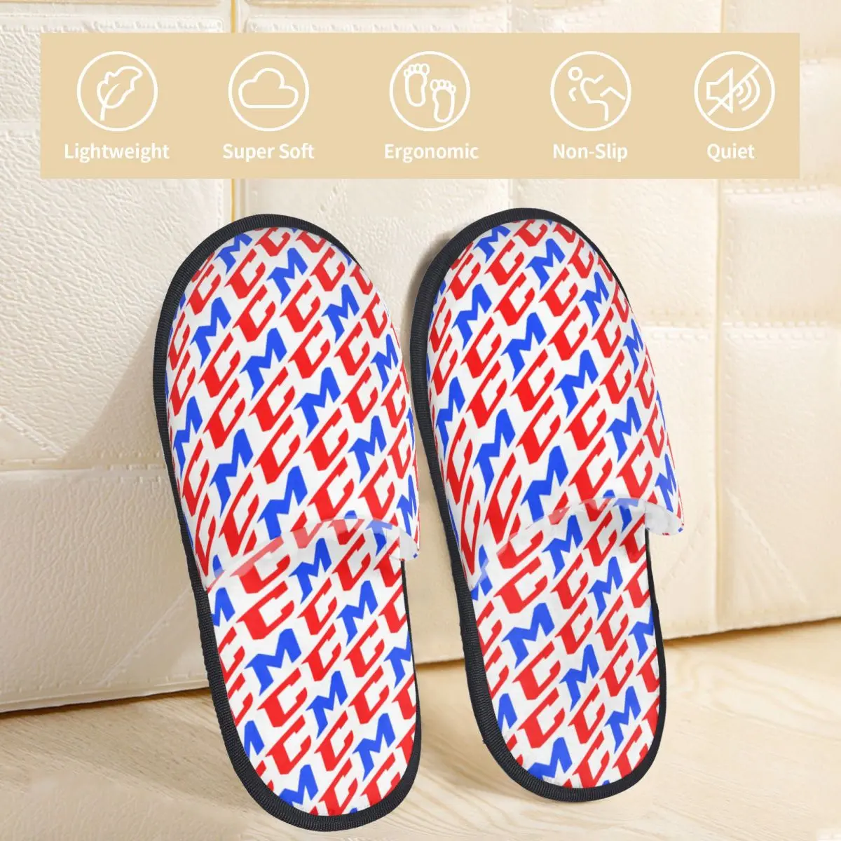 Winter House Slippers CCM Canada Logo Ice Hockey Merch Household Fur Slippers Slides Bedroom Cozy Anti Slip Slides