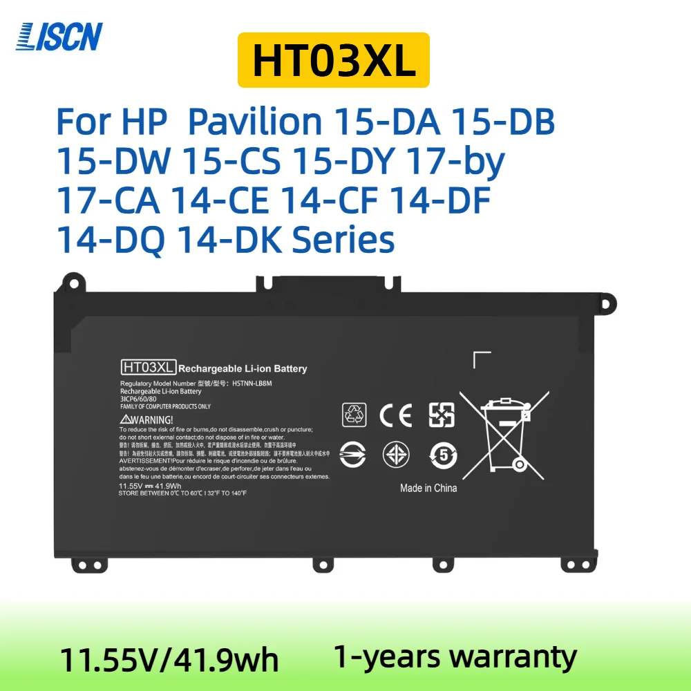 New HT03XL Laptop Battery L11119-855 for HP Pavilion 15-DA 15-DB 15-DW 15-DY 17-by 17-CA  14-CF 14-DF 14-DQ 14-DK Series