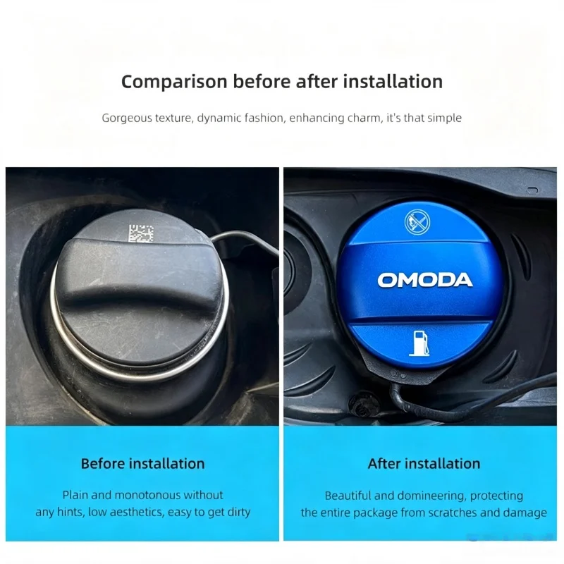 Car 3D metal fuel tank cap fuel tank air cap decoration suitable for Chery OMODA auto parts