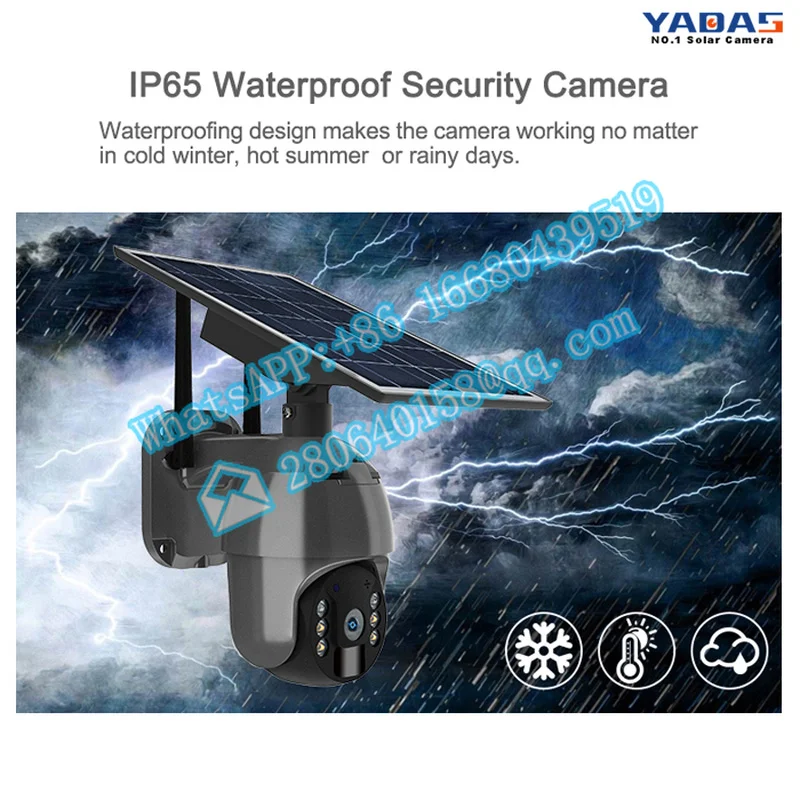 OEM Yadas Shenzhen actual factory 1920*1080 2mp pir motion detection cloud storage pan-tilt ip solar powered wireless cameras