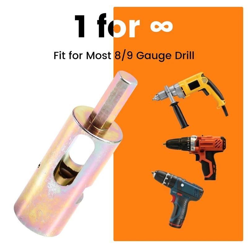 ABJI-11 Gauge Twist Ties EZ Drill Chuck Tool, Stainless Steel Drill Truck Twist Ties Tool For Easy Fence Wire Making