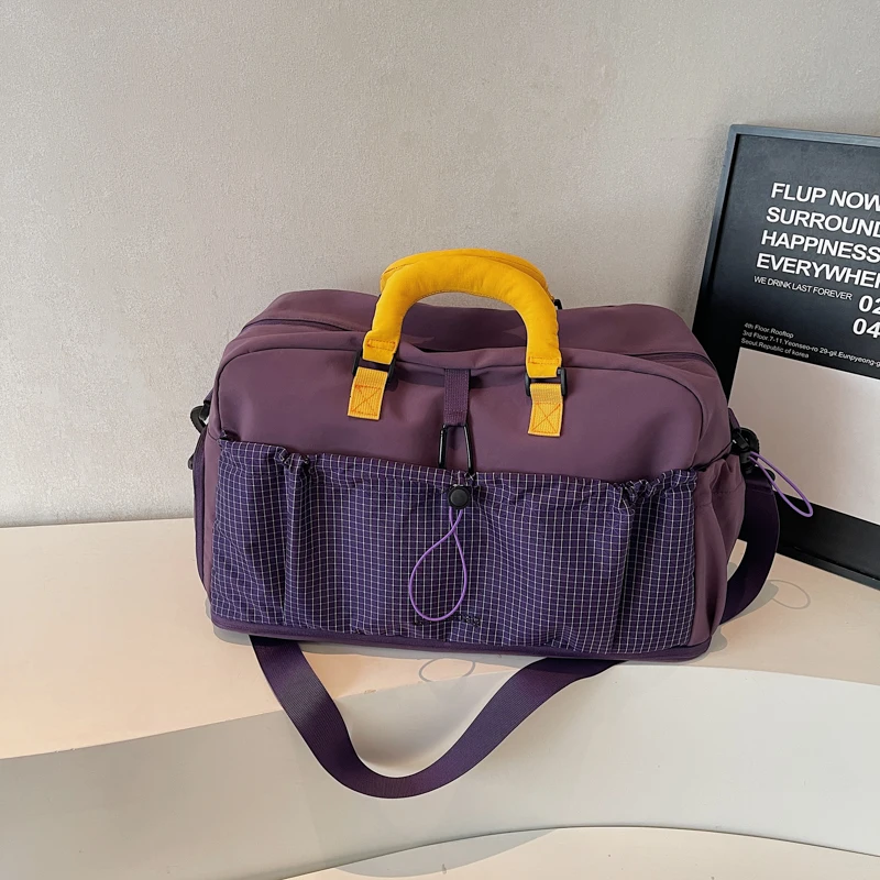 Oxford Solid Color Large Capacity Portable Travel Tote 2026 New Versatile Go Out Fashion Bags Super Light Durable Travel Bags