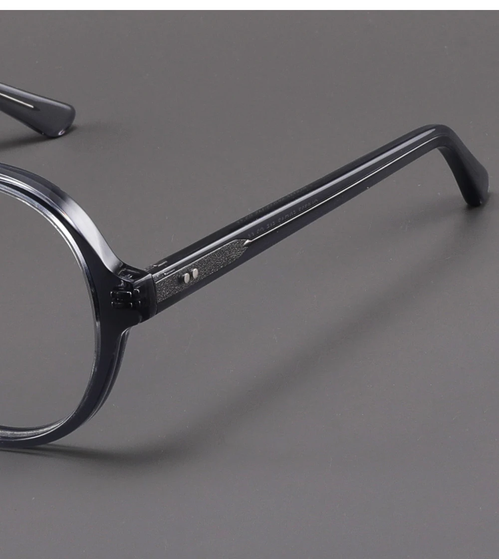 Pilotenbrille aus Acetat mit großem Rahmen für Herren, individuelle Korrektionsbrille, Persönlichkeits-Lesebrille, modische Brille – Detail 6
