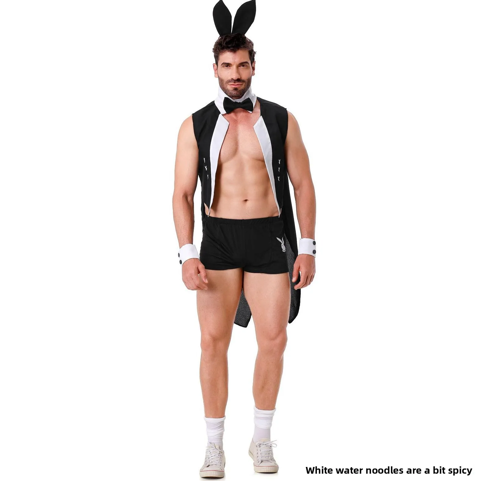 

Мужской костюм кролика Par Role-plang Festival Outfit MXL Косплей Костюм Хэллоуин Костюм Радостный праздничный ансамбль