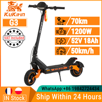 EU Stock KuKirin G3 Electric Scooter 1200W 50KM/H Max Speed  52V 18Ah 70KM Range Touchable Display Control Panel TPU Suspension