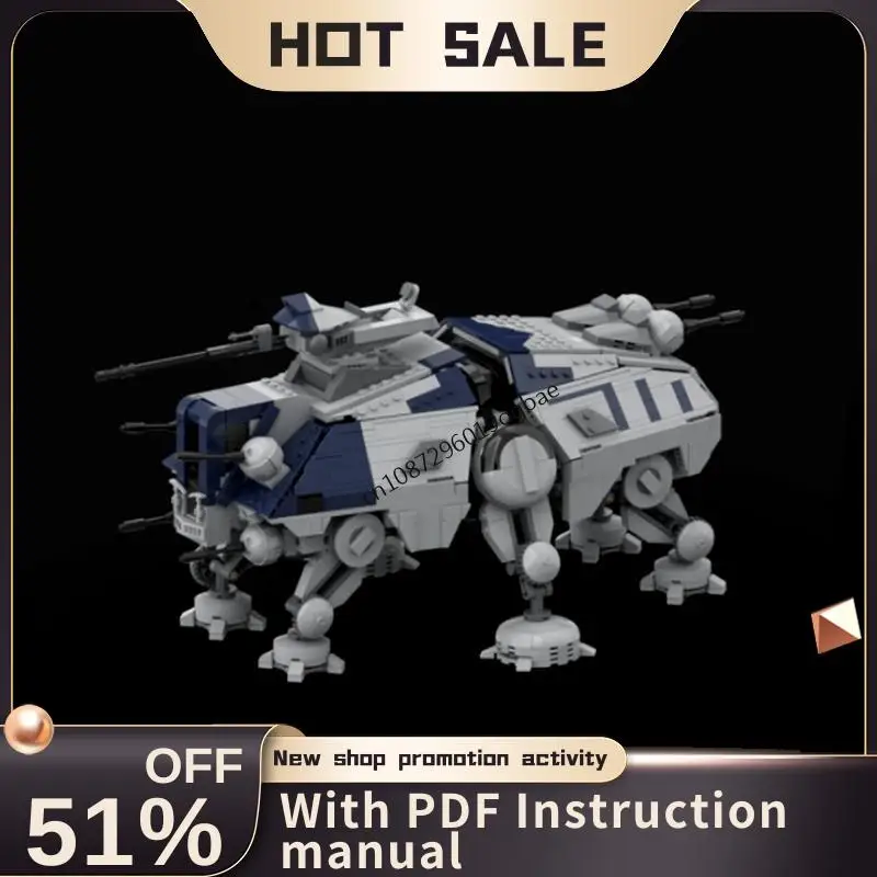 جديد 1924 قطعة فيلم معركة النجوم الشهيرة Moc At-Te Wolfpack نموذج لتقوم بها بنفسك أفكار إبداعية ألعاب أطفال هدايا عيد الميلاد اللبنات