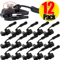 1/6/12Pcs Universal Zipper Repair Kit Quick Instant Detachable Zipper Head Replacement Zipper Slider Pull for 3 Different Size