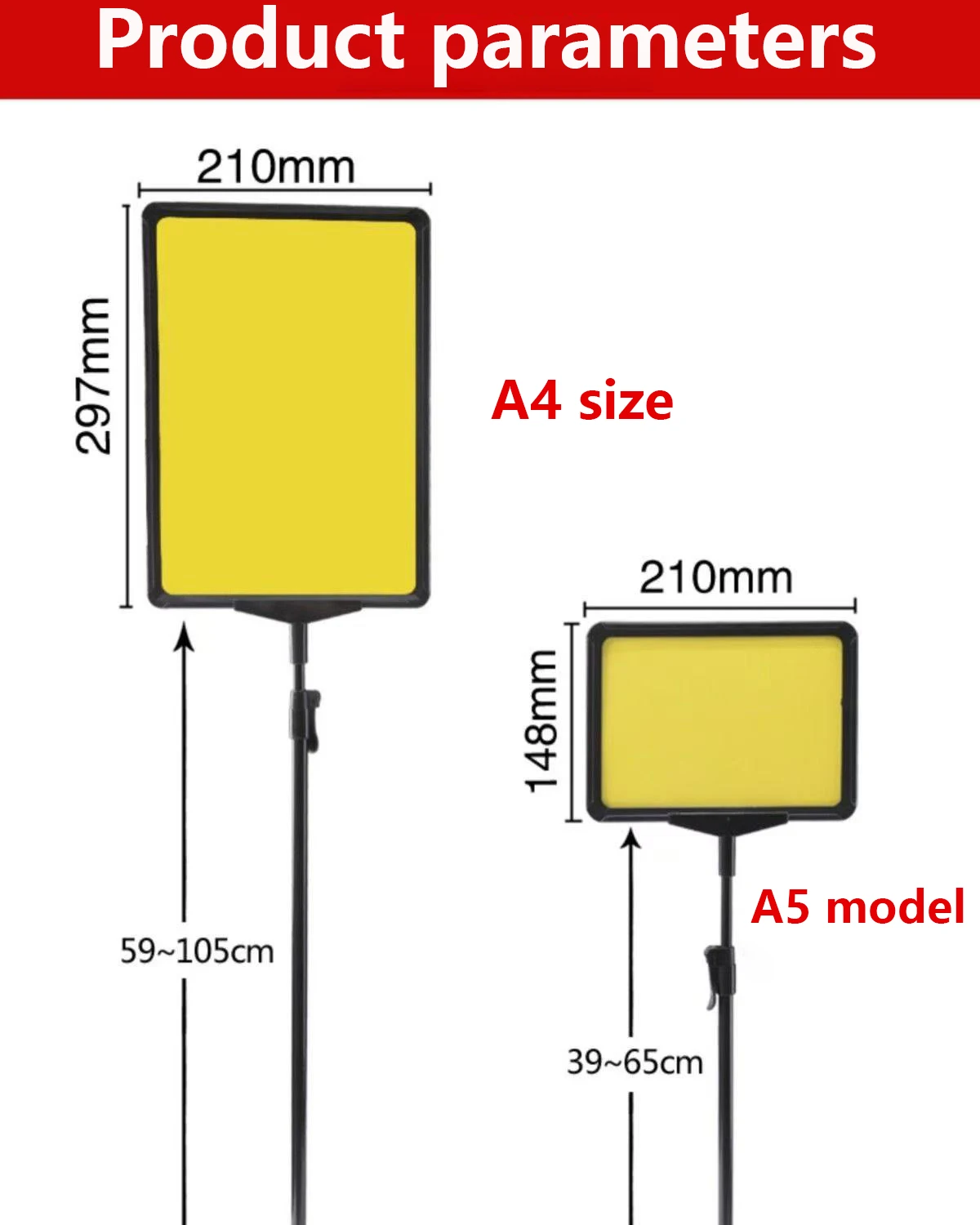 لوحة سعر عرض السوبر ماركت مع لوحة ترويج سعر حامل منبثق قابلة للتعديل