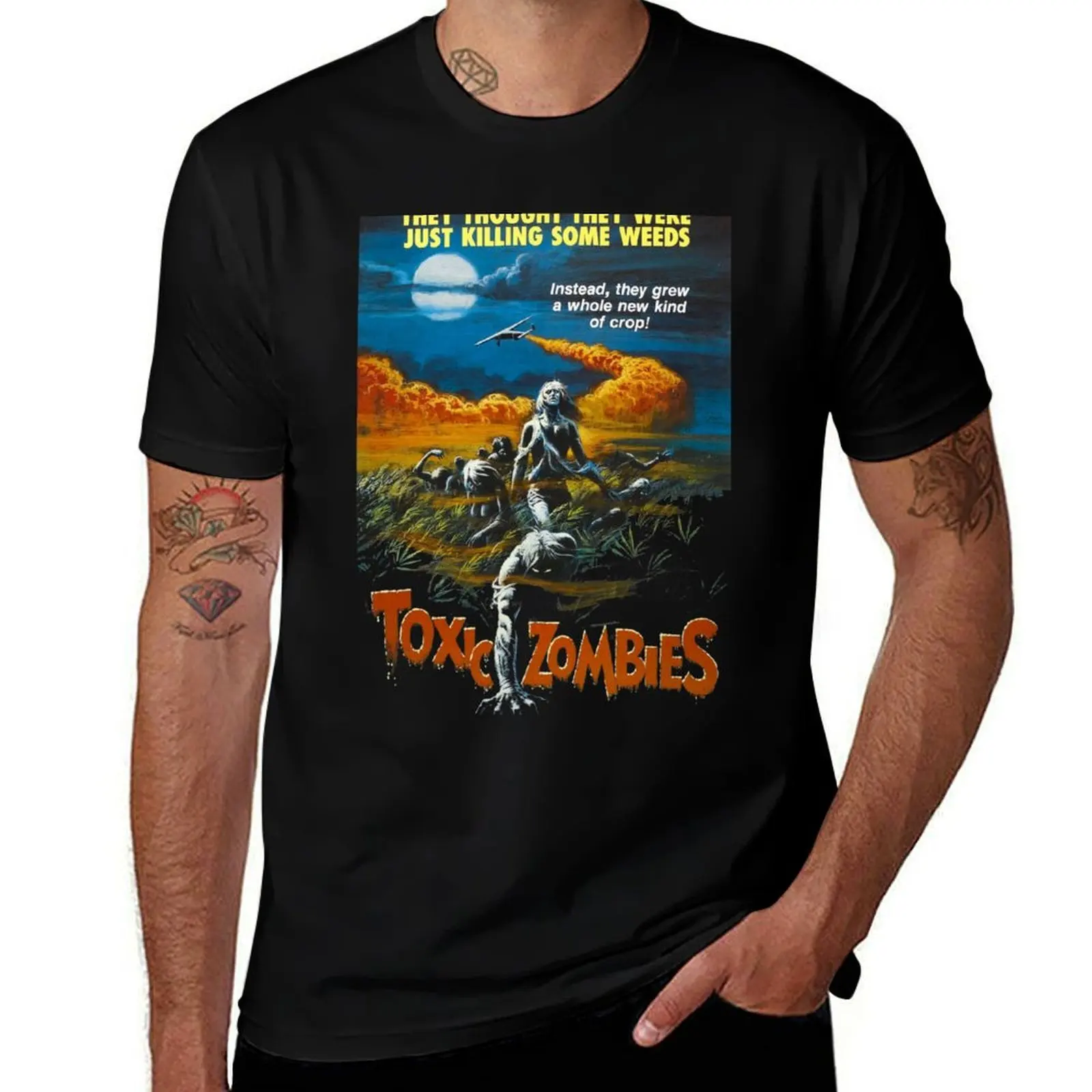 Vintage Movie Poster Toxic Zombies T-Shirt Big Size Daily Wear T-Shirt