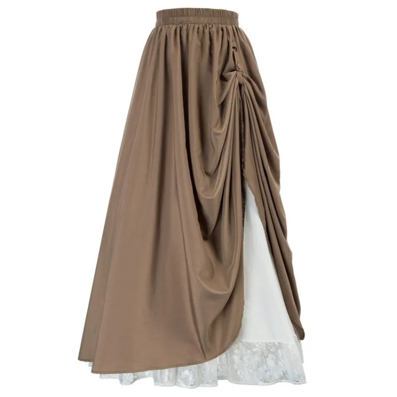 Vintage Goth Skirt Women Elegant Party Wear Faldas Mujer Long Gothic Skirts Woman Clothing Fashion Casual Streetwear Saias Jupe