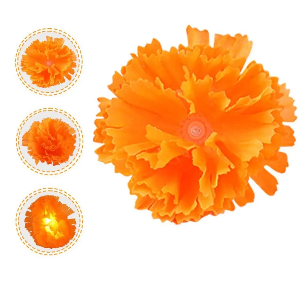 Battery Powered/Solar Powered Marigold Garland Lights Orange Warm Light Fairy Lights Festival Atmosphere for 10LED/30LED
