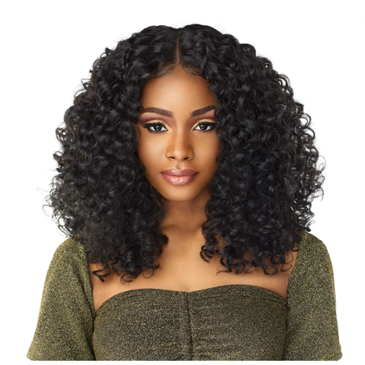 

Wig HD Lace Front Wig Middle Parted Curly Big Wave Fluffy Wig Women'S