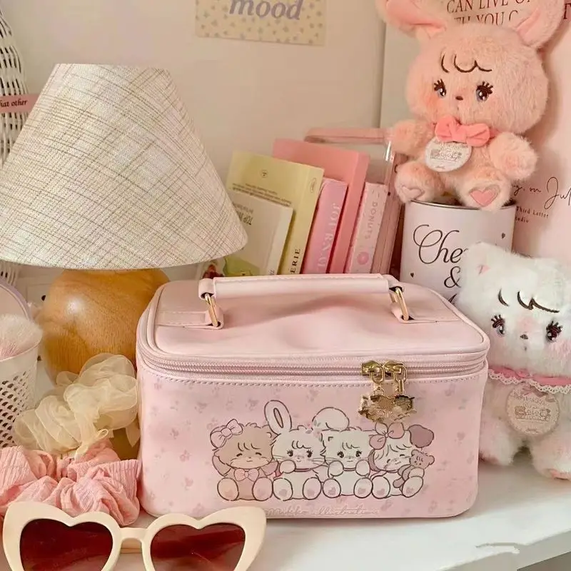 Mikko 2024 New Makeup Bag Storage Bag Large Capacity Cute Mikko Square Handbag