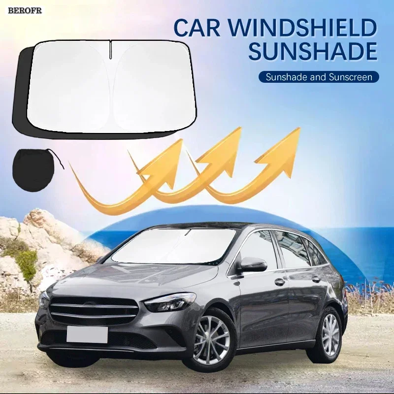 Car Windshield Sun Shade Covers Front Window Sunscreen UV Parasol For Mercedes Benz B Class W245 B180 Summer Car Accessories
