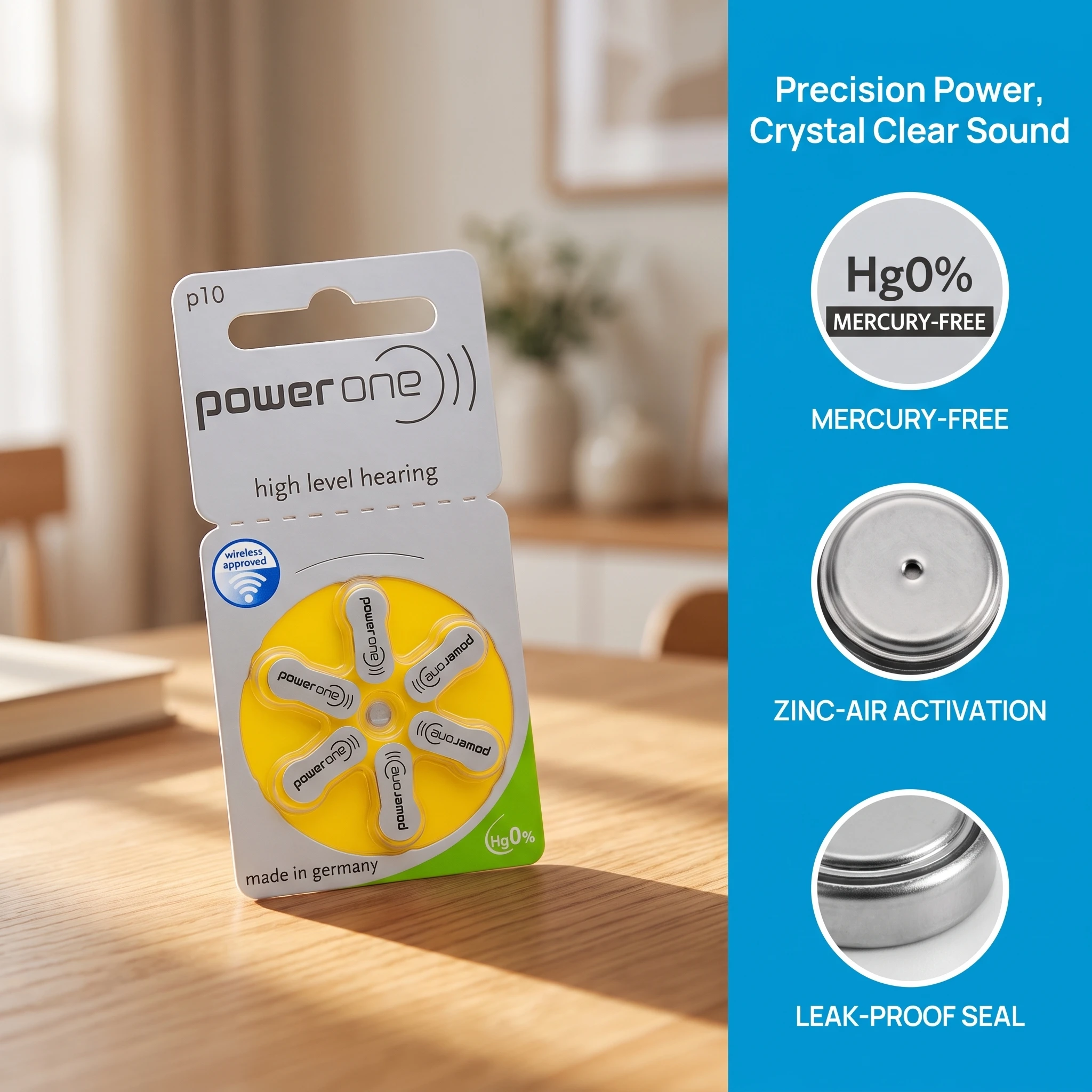 Zinc Air Hearing Aid Batteries A10 13 312 675 Disposable Button Cell Stable Voltage Replacement Battery For BTE ITE Hearing Aids