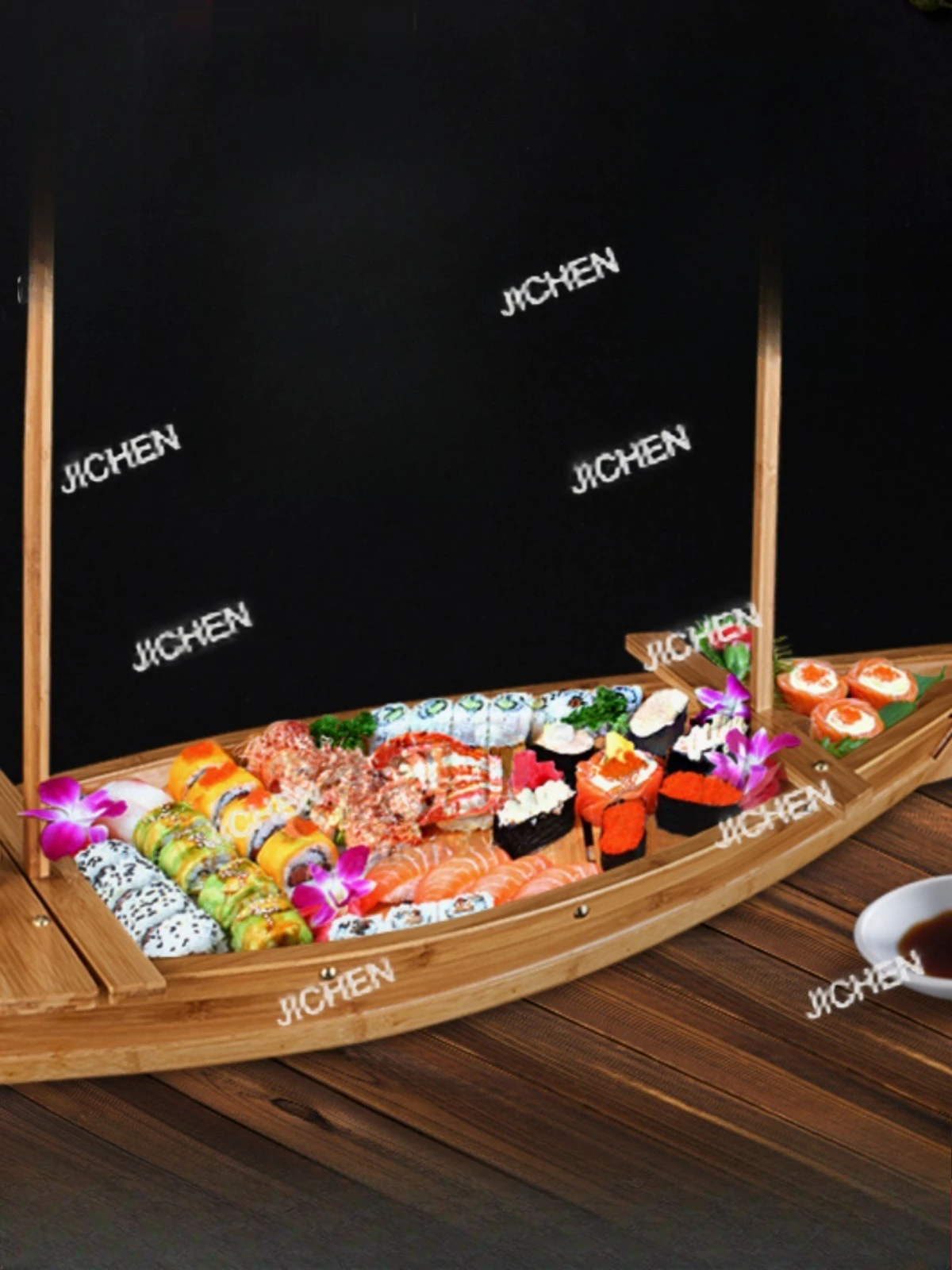 

Японская посуда JC: Тарелка для суши в форме лодки-дракона, тарелка для суши с сухим льдом, блюдо для суши в виде лодки, тарелка для сашими