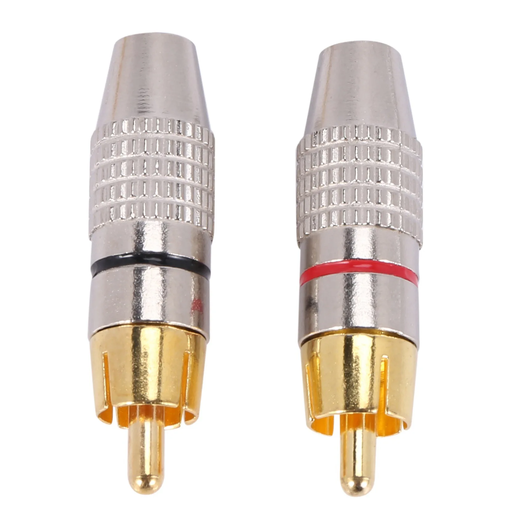 

120 Pcs RCA Plug Audio Video Locking Cable Connector Gold Plated