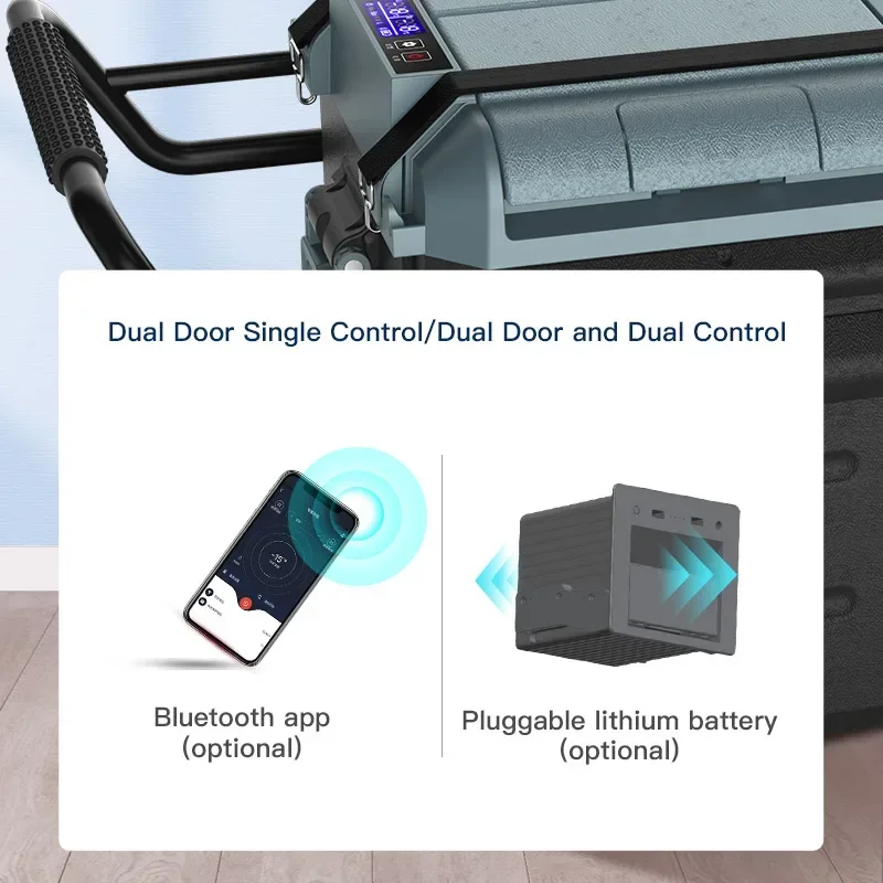 2025 Hot Sales Portable 12V DC Compressor 38L Refrigerator and r 38L Electric Cooler  Camper Refrigerator
