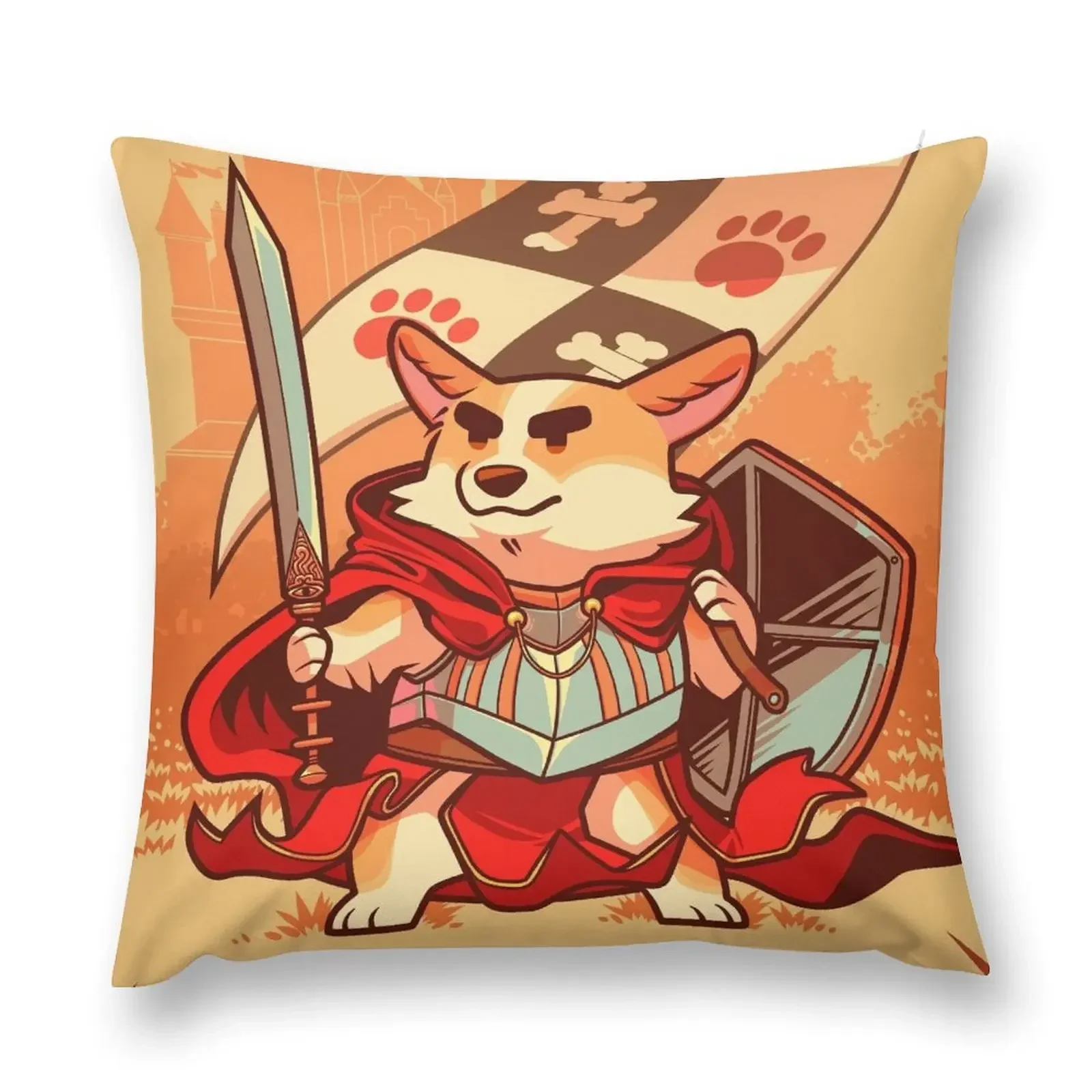 

Corgi knight Throw Pillow christmas cushions covers Throw Pillow christmas decorations for home 2025 pillow