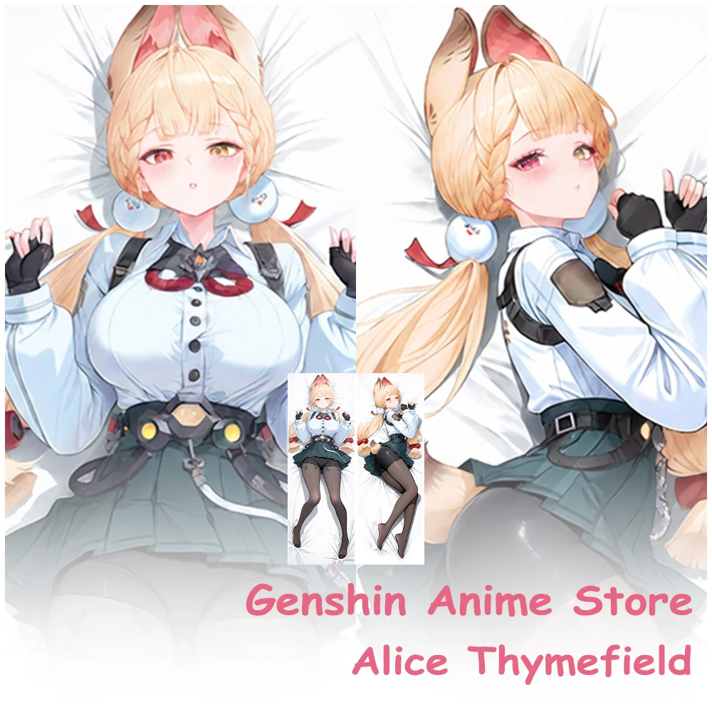 

Anime Alice Thymefield Kawaii King Dakimakura Cover Peachskin Anime 2Sided Printed Otaku Pillow Cushion Covers Cosplay Props