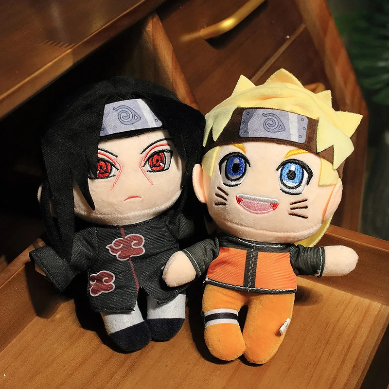 20CM New Naruto Plush Doll Creative Cute Pillow Kakashi Uchiha Itachi Simulation Doll Children\'s Birthday Gift Collection Toys