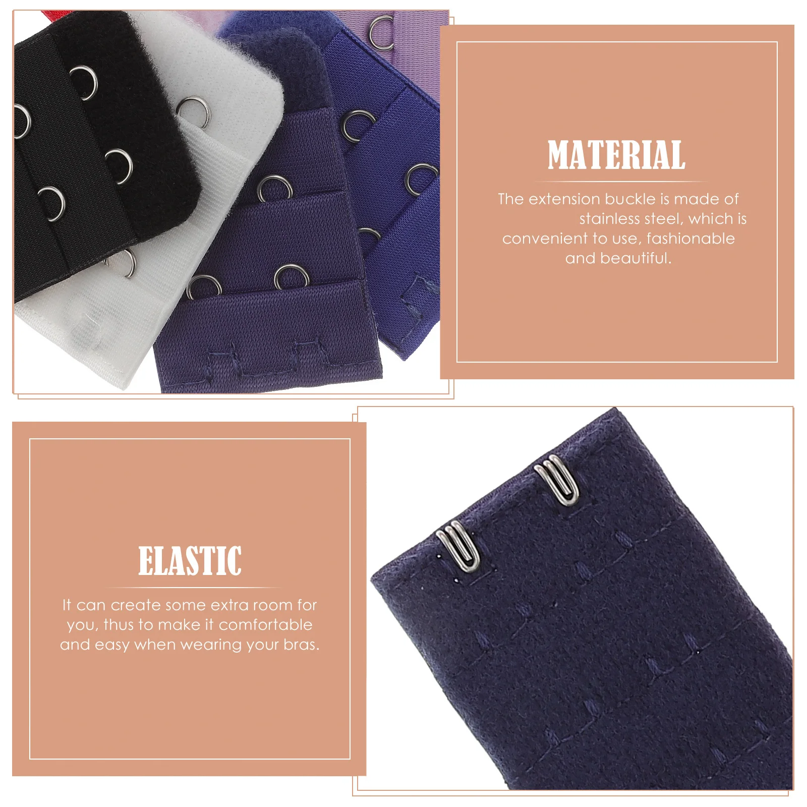 10pc Bra Extenders For Women Brassiere Extension Hooks 3 Rows 2 Buttons Narrow Underwear Adjustable Maternity Support Lingerie