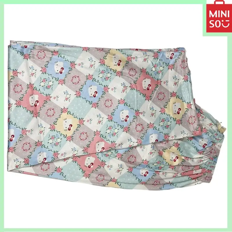 2024 New Miniso Sanrio Hello Kitty Large Size Women's Home Sleepwear Printed Casual Pants Clothing Gift Melody Y2K student girl