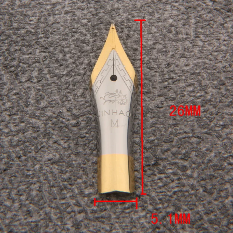 Jinhao 82 stalówka do pióra wiecznego złota srebrna EF F M BEND rozmiar 26 stalówki artykuły biurowe przybory szkolne długopis