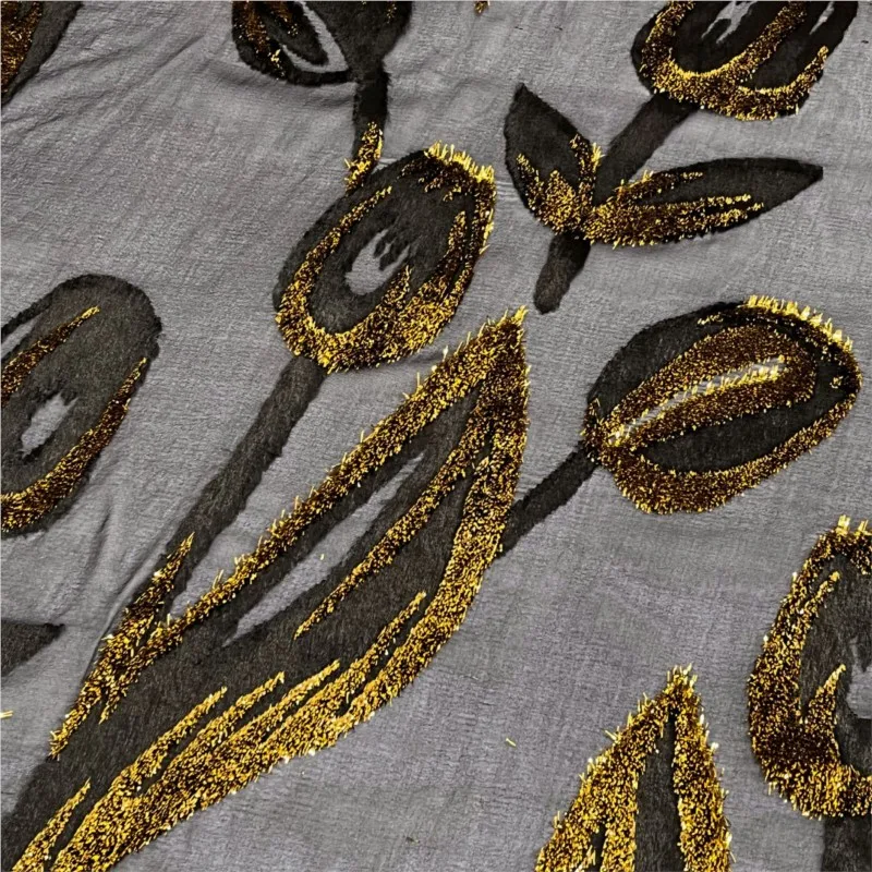 

High-end custom-made dress and cheongsam made of woven velvet brocade jacquard viscose fabric