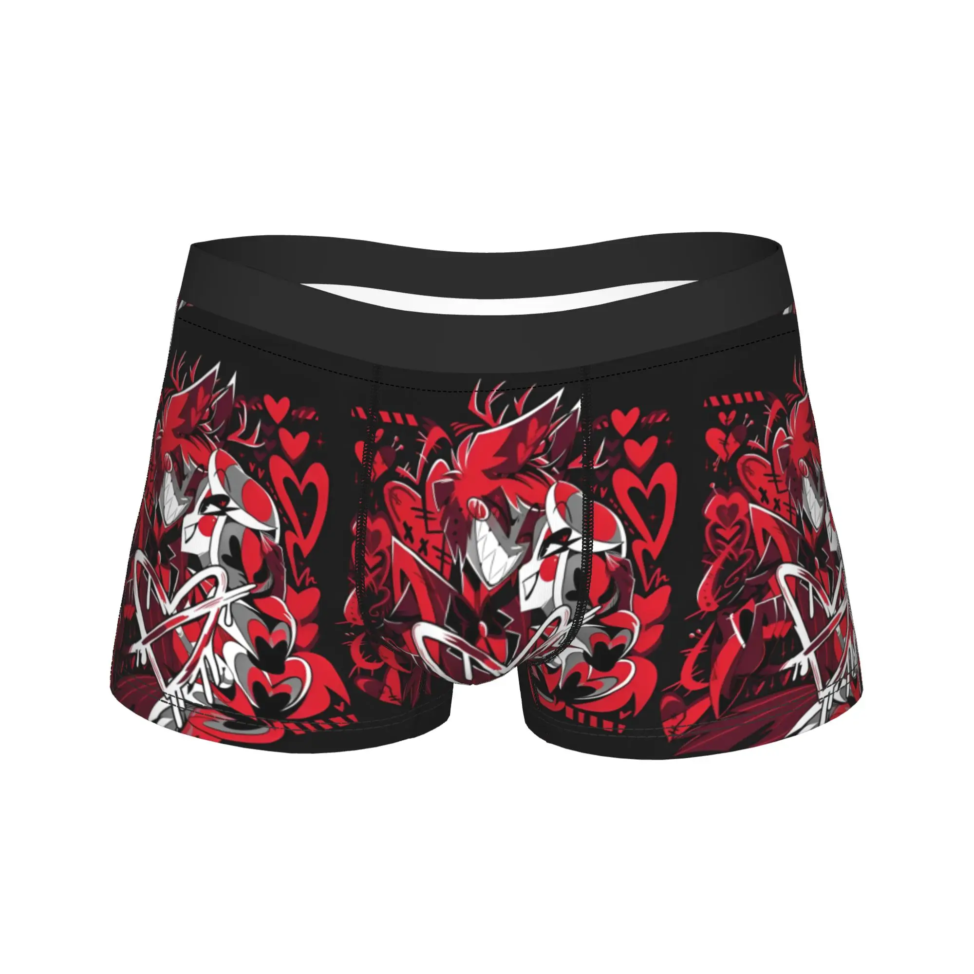 

Мужские трусы-боксеры VOX H-Hazbin Hotel Alastor Game с 3D-принтом, мягкие, сексуальные, с объемным мешочком, большие размеры